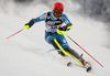Leif Kristian Haugen of Norway skiing in the first run of the men slalom race of the Audi FIS Alpine skiing World cup in Zagreb, Croatia. Men Snow Queen trophy slalom race of the Audi FIS Alpine skiing World cup, was held on Sljeme above Zagreb, Croatia, on Thursday, 5th of January 2017.
