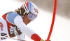 Marc Rochat of Switzerland skiing in the first run of the men slalom race of the Audi FIS Alpine skiing World cup in Zagreb, Croatia. Men Snow Queen trophy slalom race of the Audi FIS Alpine skiing World cup, was held on Sljeme above Zagreb, Croatia, on Thursday, 5th of January 2017.
