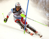 Sandro Simonet of Switzerland skiing in the first run of the men slalom race of the Audi FIS Alpine skiing World cup in Zagreb, Croatia. Men Snow Queen trophy slalom race of the Audi FIS Alpine skiing World cup, was held on Sljeme above Zagreb, Croatia, on Thursday, 5th of January 2017.
