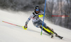 Joonas Rasanen of Finland skiing in the first run of the men slalom race of the Audi FIS Alpine skiing World cup in Zagreb, Croatia. Men Snow Queen trophy slalom race of the Audi FIS Alpine skiing World cup, was held on Sljeme above Zagreb, Croatia, on Thursday, 5th of January 2017.
