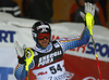 Sebastian Holzmann of Germany reacts in finish of the second run of the men slalom race of the Audi FIS Alpine skiing World cup in Zagreb, Croatia. Men Snow Queen trophy slalom race of the Audi FIS Alpine skiing World cup, was held on Sljeme above Zagreb, Croatia, on Thursday, 5th of January 2017.
