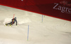 Winner Manfred Moelgg of Italy skiing in the second run of the men slalom race of the Audi FIS Alpine skiing World cup in Zagreb, Croatia. Men Snow Queen trophy slalom race of the Audi FIS Alpine skiing World cup, was held on Sljeme above Zagreb, Croatia, on Thursday, 5th of January 2017.
