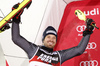 Winner Manfred Moelgg of Italy celebrates his victory in the men slalom race of the Audi FIS Alpine skiing World cup in Zagreb, Croatia. Men Snow Queen trophy slalom race of the Audi FIS Alpine skiing World cup, was held on Sljeme above Zagreb, Croatia, on Thursday, 5th of January 2017.
