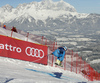 Kjetil Jansrud of Norway skiing in training for men downhill race of the Audi FIS Alpine skiing World cup in Kitzbuehel, Austria. Training for men downhill race of the Audi FIS Alpine skiing World cup, was held on Hahnekamm course in Kitzbuehel, Austria, on Thursday, 19th of January 2017.
