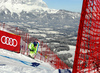 Bostjan Kline of Slovenia skiing in training for men downhill race of the Audi FIS Alpine skiing World cup in Kitzbuehel, Austria. Training for men downhill race of the Audi FIS Alpine skiing World cup, was held on Hahnekamm course in Kitzbuehel, Austria, on Thursday, 19th of January 2017.
