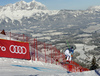 Andreas Sander of Germany skiing in training for men downhill race of the Audi FIS Alpine skiing World cup in Kitzbuehel, Austria. Training for men downhill race of the Audi FIS Alpine skiing World cup, was held on Hahnekamm course in Kitzbuehel, Austria, on Thursday, 19th of January 2017.
