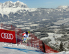 Nils Mani of Switzerland skiing in training for men downhill race of the Audi FIS Alpine skiing World cup in Kitzbuehel, Austria. Training for men downhill race of the Audi FIS Alpine skiing World cup, was held on Hahnekamm course in Kitzbuehel, Austria, on Thursday, 19th of January 2017.
