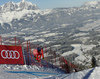 Adrian Smiseth Sejersted of Norway skiing in training for men downhill race of the Audi FIS Alpine skiing World cup in Kitzbuehel, Austria. Training for men downhill race of the Audi FIS Alpine skiing World cup, was held on Hahnekamm course in Kitzbuehel, Austria, on Thursday, 19th of January 2017.
