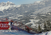 Andreas Romar of Finland skiing in training for men downhill race of the Audi FIS Alpine skiing World cup in Kitzbuehel, Austria. Training for men downhill race of the Audi FIS Alpine skiing World cup, was held on Hahnekamm course in Kitzbuehel, Austria, on Thursday, 19th of January 2017.
