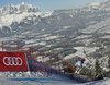 Andreas Romar of Finland skiing in training for men downhill race of the Audi FIS Alpine skiing World cup in Kitzbuehel, Austria. Training for men downhill race of the Audi FIS Alpine skiing World cup, was held on Hahnekamm course in Kitzbuehel, Austria, on Thursday, 19th of January 2017.
