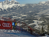 Alexander Koell of Sweden skiing in training for men downhill race of the Audi FIS Alpine skiing World cup in Kitzbuehel, Austria. Training for men downhill race of the Audi FIS Alpine skiing World cup, was held on Hahnekamm course in Kitzbuehel, Austria, on Thursday, 19th of January 2017.
