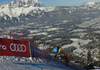 Alexander Koell of Sweden skiing in training for men downhill race of the Audi FIS Alpine skiing World cup in Kitzbuehel, Austria. Training for men downhill race of the Audi FIS Alpine skiing World cup, was held on Hahnekamm course in Kitzbuehel, Austria, on Thursday, 19th of January 2017.
