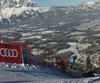 Alexander Koell of Sweden skiing in training for men downhill race of the Audi FIS Alpine skiing World cup in Kitzbuehel, Austria. Training for men downhill race of the Audi FIS Alpine skiing World cup, was held on Hahnekamm course in Kitzbuehel, Austria, on Thursday, 19th of January 2017.
