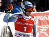 Andreas Sander of Germany reacts in finish of the men super-g race of the Audi FIS Alpine skiing World cup in Kitzbuehel, Austria. Men super-g race of the Audi FIS Alpine skiing World cup, was held on Hahnekamm course in Kitzbuehel, Austria, on Friday, 20th of January 2017.
