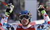 Winner Matthias Mayer of Austria reacts in finish of the men super-g race of the Audi FIS Alpine skiing World cup in Kitzbuehel, Austria. Men super-g race of the Audi FIS Alpine skiing World cup, was held on Hahnekamm course in Kitzbuehel, Austria, on Friday, 20th of January 2017.
