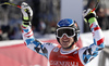 Winner Matthias Mayer of Austria reacts in finish of the men super-g race of the Audi FIS Alpine skiing World cup in Kitzbuehel, Austria. Men super-g race of the Audi FIS Alpine skiing World cup, was held on Hahnekamm course in Kitzbuehel, Austria, on Friday, 20th of January 2017.
