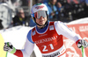  reacts in finish of the men super-g race of the Audi FIS Alpine skiing World cup in Kitzbuehel, Austria. Men super-g race of the Audi FIS Alpine skiing World cup, was held on Hahnekamm course in Kitzbuehel, Austria, on Friday, 20th of January 2017.
