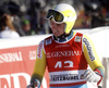 Felix Monsen of Sweden reacts in finish of the men super-g race of the Audi FIS Alpine skiing World cup in Kitzbuehel, Austria. Men super-g race of the Audi FIS Alpine skiing World cup, was held on Hahnekamm course in Kitzbuehel, Austria, on Friday, 20th of January 2017.
