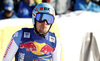 Patrick Kueng of Switzerland reacts in finish of the men downhill race of the Audi FIS Alpine skiing World cup in Kitzbuehel, Austria. Men downhill race of the Audi FIS Alpine skiing World cup, was held on Hahnekamm course in Kitzbuehel, Austria, on Saturday, 21st of January 2017.
