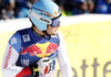 Patrick Kueng of Switzerland reacts in finish of the men downhill race of the Audi FIS Alpine skiing World cup in Kitzbuehel, Austria. Men downhill race of the Audi FIS Alpine skiing World cup, was held on Hahnekamm course in Kitzbuehel, Austria, on Saturday, 21st of January 2017.
