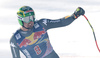 Winner Dominik Paris of Italy reacts in finish of the men downhill race of the Audi FIS Alpine skiing World cup in Kitzbuehel, Austria. Men downhill race of the Audi FIS Alpine skiing World cup, was held on Hahnekamm course in Kitzbuehel, Austria, on Saturday, 21st of January 2017.
