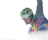 Winner Dominik Paris of Italy reacts in finish of the men downhill race of the Audi FIS Alpine skiing World cup in Kitzbuehel, Austria. Men downhill race of the Audi FIS Alpine skiing World cup, was held on Hahnekamm course in Kitzbuehel, Austria, on Saturday, 21st of January 2017.
