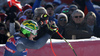 Winner Dominik Paris of Italy reacts in finish of the men downhill race of the Audi FIS Alpine skiing World cup in Kitzbuehel, Austria. Men downhill race of the Audi FIS Alpine skiing World cup, was held on Hahnekamm course in Kitzbuehel, Austria, on Saturday, 21st of January 2017.
