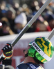 Winner Dominik Paris of Italy reacts in finish of the men downhill race of the Audi FIS Alpine skiing World cup in Kitzbuehel, Austria. Men downhill race of the Audi FIS Alpine skiing World cup, was held on Hahnekamm course in Kitzbuehel, Austria, on Saturday, 21st of January 2017.
