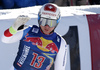 Beat Feuz of Switzerland reacts in finish of the men downhill race of the Audi FIS Alpine skiing World cup in Kitzbuehel, Austria. Men downhill race of the Audi FIS Alpine skiing World cup, was held on Hahnekamm course in Kitzbuehel, Austria, on Saturday, 21st of January 2017.
