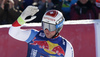 Beat Feuz of Switzerland reacts in finish of the men downhill race of the Audi FIS Alpine skiing World cup in Kitzbuehel, Austria. Men downhill race of the Audi FIS Alpine skiing World cup, was held on Hahnekamm course in Kitzbuehel, Austria, on Saturday, 21st of January 2017.
