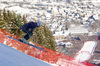 Johan Clarey of France skiing in men downhill race of the Audi FIS Alpine skiing World cup in Kitzbuehel, Austria. Men downhill race of the Audi FIS Alpine skiing World cup, was held on Hahnekamm course in Kitzbuehel, Austria, on Saturday, 21st of January 2017.
