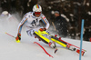 Stefan Luitz of Germany skiing in the first run of the men slalom race of the Audi FIS Alpine skiing World cup in Kitzbuehel, Austria. Men slalom race race of the Audi FIS Alpine skiing World cup, was held on Ganslernhang course in Kitzbuehel, Austria, on Sunday, 22nd of January 2017.
