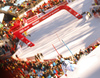 Reto Schmidiger of Switzerland skiing in the first run of the men slalom race of the Audi FIS Alpine skiing World cup in Kitzbuehel, Austria. Men slalom race race of the Audi FIS Alpine skiing World cup, was held on Ganslernhang course in Kitzbuehel, Austria, on Sunday, 22nd of January 2017.
