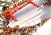 David Ketterer of Germany skiing in the first run of the men slalom race of the Audi FIS Alpine skiing World cup in Kitzbuehel, Austria. Men slalom race race of the Audi FIS Alpine skiing World cup, was held on Ganslernhang course in Kitzbuehel, Austria, on Sunday, 22nd of January 2017.
