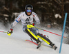 Joonas Rasanen of Finland skiing in the first run of the men slalom race of the Audi FIS Alpine skiing World cup in Kitzbuehel, Austria. Men slalom race race of the Audi FIS Alpine skiing World cup, was held on Ganslernhang course in Kitzbuehel, Austria, on Sunday, 22nd of January 2017.
