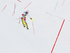 Marc Gini of Switzerland skiing in the second run of the men slalom race of the Audi FIS Alpine skiing World cup in Kitzbuehel, Austria. Men slalom race race of the Audi FIS Alpine skiing World cup, was held on Ganslernhang course in Kitzbuehel, Austria, on Sunday, 22nd of January 2017.
