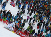 Sixth placed Felix Neureuther of Germany skiing in the second run of the men slalom race of the Audi FIS Alpine skiing World cup in Kitzbuehel, Austria. Men slalom race race of the Audi FIS Alpine skiing World cup, was held on Ganslernhang course in Kitzbuehel, Austria, on Sunday, 22nd of January 2017.
