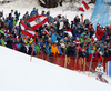 Marcel Hirscher of Austria skiing in the second run of the men slalom race of the Audi FIS Alpine skiing World cup in Kitzbuehel, Austria. Men slalom race race of the Audi FIS Alpine skiing World cup, was held on Ganslernhang course in Kitzbuehel, Austria, on Sunday, 22nd of January 2017.
