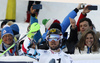 Winner Marcel Hirscher of Austria reacts in the finish of the men slalom race of the Audi FIS Alpine skiing World cup in Kitzbuehel, Austria. Men slalom race race of the Audi FIS Alpine skiing World cup, was held on Ganslernhang course in Kitzbuehel, Austria, on Sunday, 22nd of January 2017.
