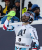 Winner Marcel Hirscher of Austria reacts in the finish of the men slalom race of the Audi FIS Alpine skiing World cup in Kitzbuehel, Austria. Men slalom race race of the Audi FIS Alpine skiing World cup, was held on Ganslernhang course in Kitzbuehel, Austria, on Sunday, 22nd of January 2017.
