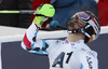 Winner Marcel Hirscher of Austria reacts in the finish of the men slalom race of the Audi FIS Alpine skiing World cup in Kitzbuehel, Austria. Men slalom race race of the Audi FIS Alpine skiing World cup, was held on Ganslernhang course in Kitzbuehel, Austria, on Sunday, 22nd of January 2017.
