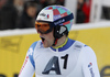 Fifth placed Daniel Yule of Switzerland reacts in the finish of the men slalom race of the Audi FIS Alpine skiing World cup in Kitzbuehel, Austria. Men slalom race race of the Audi FIS Alpine skiing World cup, was held on Ganslernhang course in Kitzbuehel, Austria, on Sunday, 22nd of January 2017.
