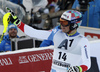 Fifth placed Daniel Yule of Switzerland reacts in the finish of the men slalom race of the Audi FIS Alpine skiing World cup in Kitzbuehel, Austria. Men slalom race race of the Audi FIS Alpine skiing World cup, was held on Ganslernhang course in Kitzbuehel, Austria, on Sunday, 22nd of January 2017.
