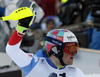 Fifth placed Daniel Yule of Switzerland reacts in the finish of the men slalom race of the Audi FIS Alpine skiing World cup in Kitzbuehel, Austria. Men slalom race race of the Audi FIS Alpine skiing World cup, was held on Ganslernhang course in Kitzbuehel, Austria, on Sunday, 22nd of January 2017.
