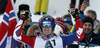 Second placed Dave Ryding of Great Britain reacts in the finish of the men slalom race of the Audi FIS Alpine skiing World cup in Kitzbuehel, Austria. Men slalom race race of the Audi FIS Alpine skiing World cup, was held on Ganslernhang course in Kitzbuehel, Austria, on Sunday, 22nd of January 2017.
