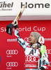 Winner Marcel Hirscher of Austria celebrates his trophy won in the men slalom race of the Audi FIS Alpine skiing World cup in Kitzbuehel, Austria. Men slalom race race of the Audi FIS Alpine skiing World cup, was held on Ganslernhang course in Kitzbuehel, Austria, on Sunday, 22nd of January 2017.
