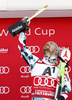 Winner Marcel Hirscher of Austria celebrates his trophy won in the men slalom race of the Audi FIS Alpine skiing World cup in Kitzbuehel, Austria. Men slalom race race of the Audi FIS Alpine skiing World cup, was held on Ganslernhang course in Kitzbuehel, Austria, on Sunday, 22nd of January 2017.
