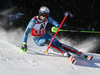 Henrik Kristoffersen of Norway skiing in the first run of the men slalom race of the Audi FIS Alpine skiing World cup in Kitzbuehel, Austria. Men slalom race race of the Audi FIS Alpine skiing World cup, was held on Ganslernhang course in Kitzbuehel, Austria, on Sunday, 22nd of January 2017.
