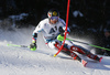 Marcel Hirscher of Austria skiing in the first run of the men slalom race of the Audi FIS Alpine skiing World cup in Kitzbuehel, Austria. Men slalom race race of the Audi FIS Alpine skiing World cup, was held on Ganslernhang course in Kitzbuehel, Austria, on Sunday, 22nd of January 2017.
