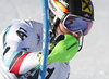 Marcel Hirscher of Austria skiing in the first run of the men slalom race of the Audi FIS Alpine skiing World cup in Kitzbuehel, Austria. Men slalom race race of the Audi FIS Alpine skiing World cup, was held on Ganslernhang course in Kitzbuehel, Austria, on Sunday, 22nd of January 2017.
